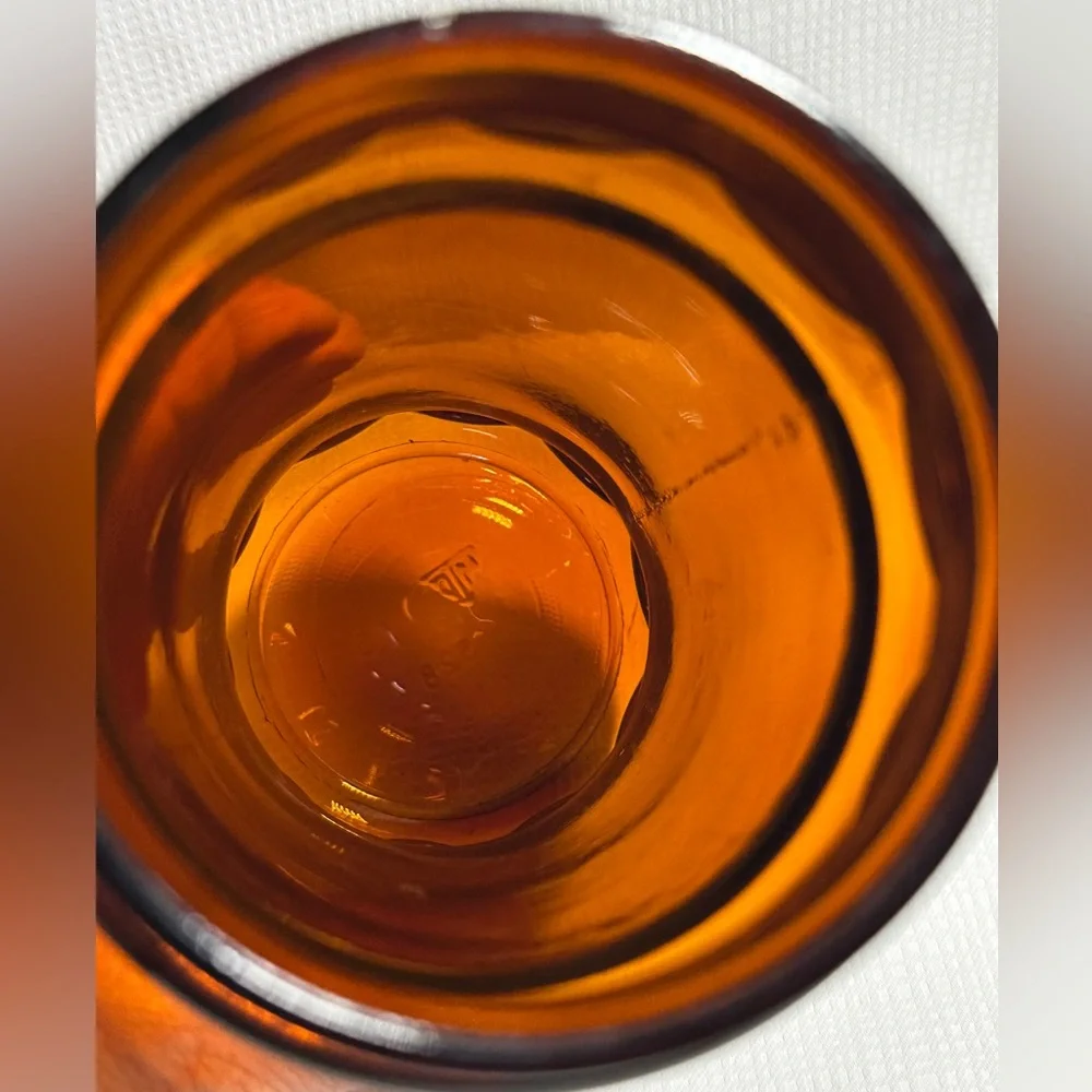 Vintage Amber glass jar from the Garden-Craft or Carnation‎ Coffee-Mate